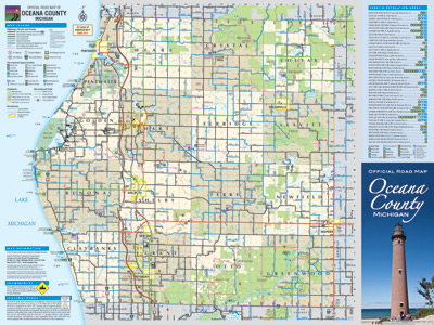 Oceana County Official Road Map 2012, front thumbnail